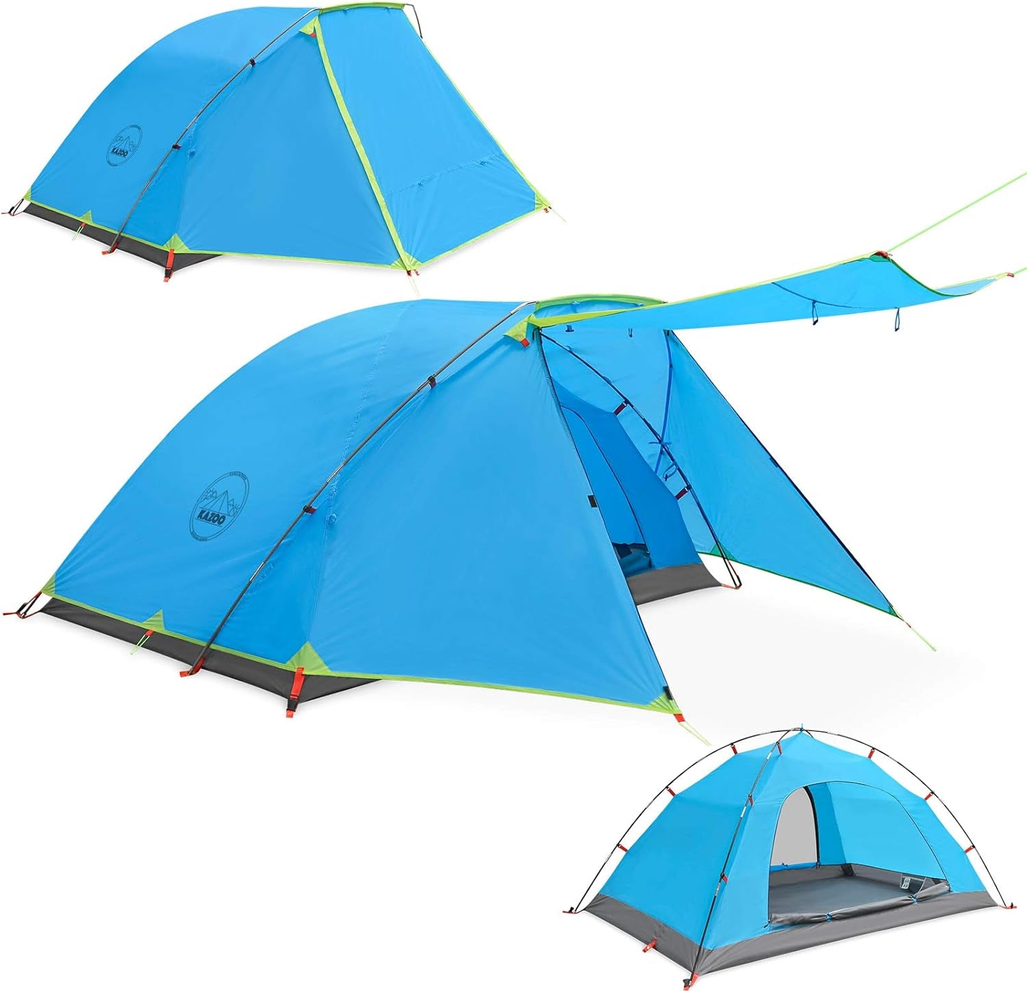 2/4 Person Camping Tent Outdoor Waterproof Family Large Tents 2/4 People Easy Setup Tent with Porch Double Layer
