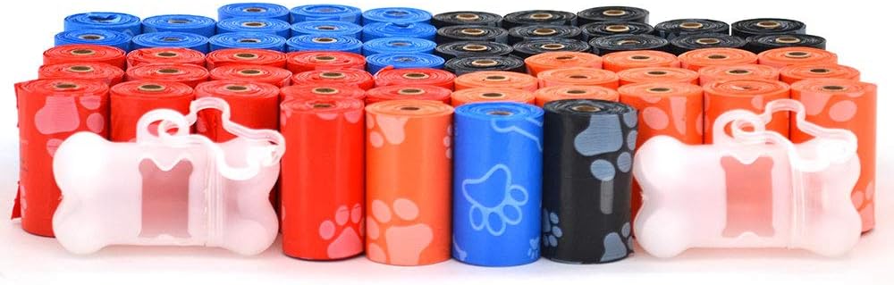 Dog Poop Bags for Waste Refuse Cleanup, Doggy Roll Replacements for Outdoor Puppy Walking and Travel, Leak Proof and Tear Resistant, Thick Plastic - Turquoise, 360 Bags