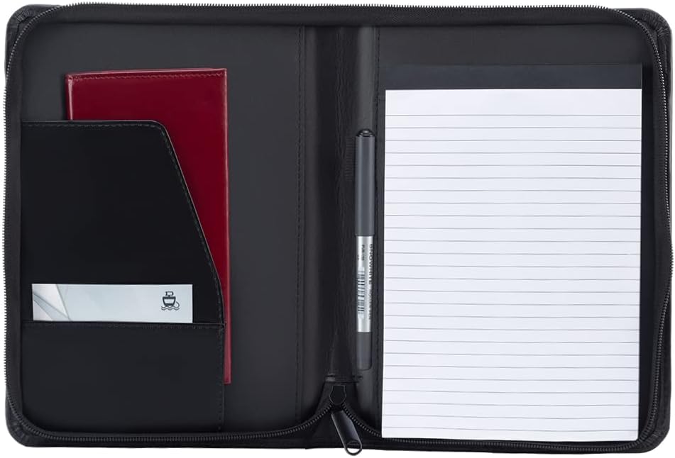 Portfolio A4 PU Leather Conference Folder Document Holder for Office Business Diary Leather Folder for Director