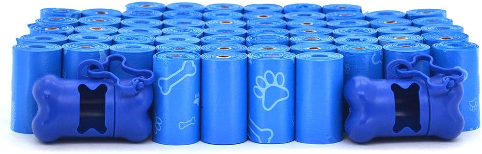 Dog Poop Bags for Waste Refuse Cleanup, Doggy Roll Replacements for Outdoor Puppy Walking and Travel, Leak Proof and Tear Resistant, Thick Plastic - Turquoise, 360 Bags