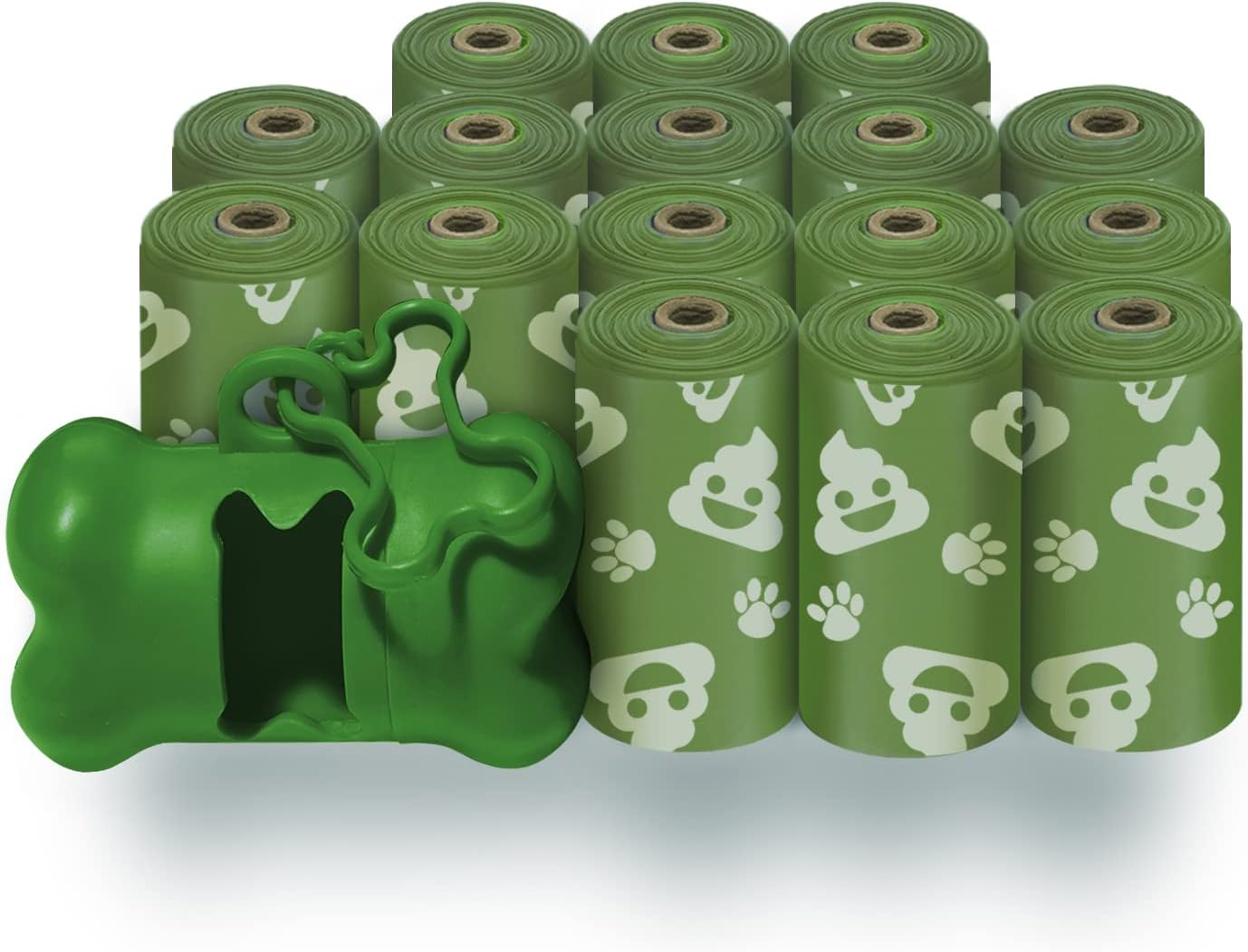 Dog Poop Bags for Waste Refuse Cleanup, Doggy Roll Replacements for Outdoor Puppy Walking and Travel, Leak Proof and Tear Resistant, Thick Plastic - Turquoise, 360 Bags