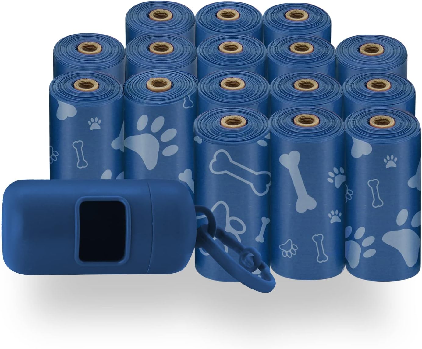 Dog Poop Bags for Waste Refuse Cleanup, Doggy Roll Replacements for Outdoor Puppy Walking and Travel, Leak Proof and Tear Resistant, Thick Plastic - Turquoise, 360 Bags