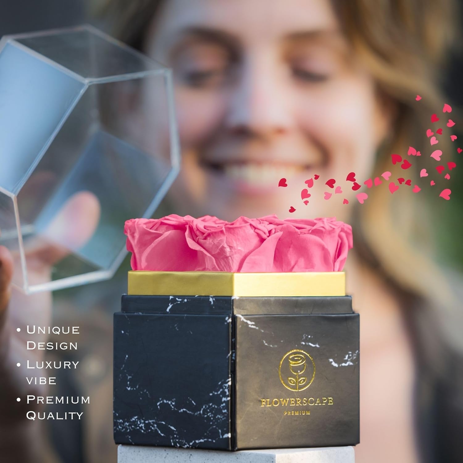 7 Forever Rose Valentines Day - Birthday Gifts for Mom and for Her Anniversary - Eternal Rose Box - Real Preserved Roses Fresh Flowers Bouquet -Forever Flowers for Delivery Prime