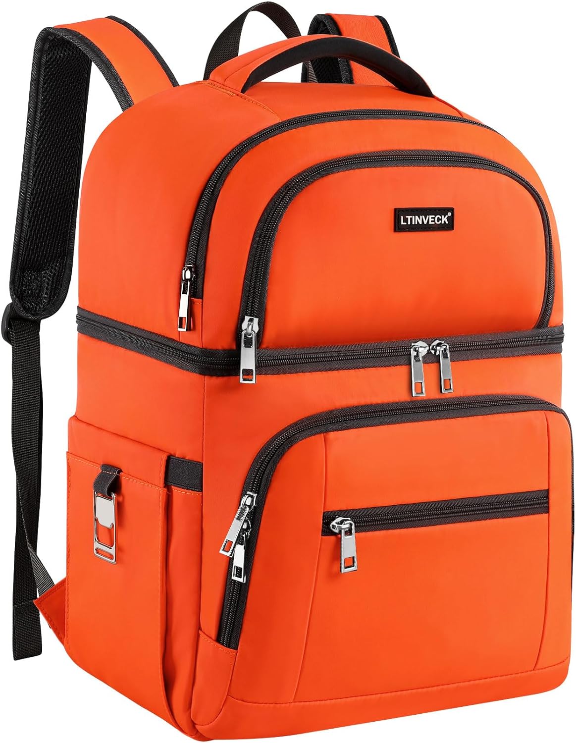 Cooler Backpack,30 Cans Insulated Backpack Cooler Leakproof Double Deck Cooler Bag for Men Women RFID Lunch Backpack