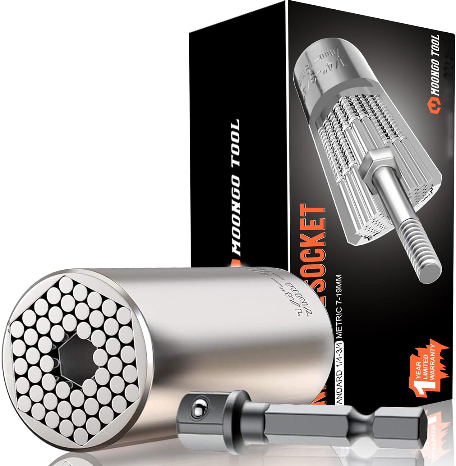 Super Universal Socket Tools Gifts for Men - Stocking Stuffers for Men, Mens Christmas Gifts, Cool Stuff Gadgets for Men Birthday Gifts for Dad Women Husband, Socket Set with Power Drill Adapter