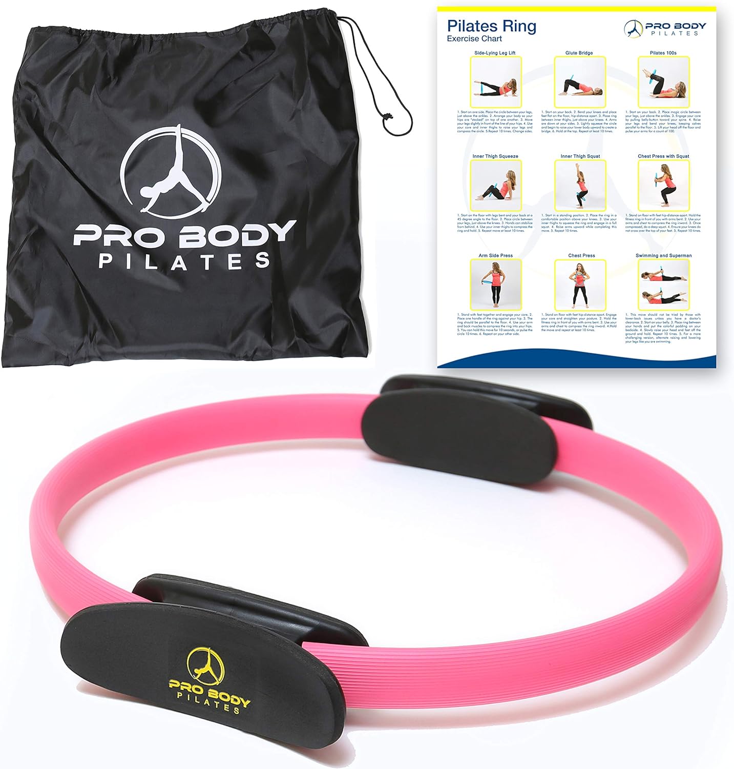 Ring Circle, Fitness Ring Magic Circle, Pilates Ring 14 Inch for Thigh Workout, Yoga Ring Thigh Toner, Inner Thigh Exercise Equipment for Women, Pilates Equipment Thigh Master