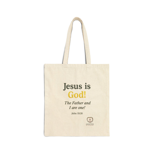 Jesus Is God Cotton Canvas Tote Bag
