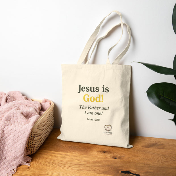 Jesus Is God Cotton Canvas Tote Bag