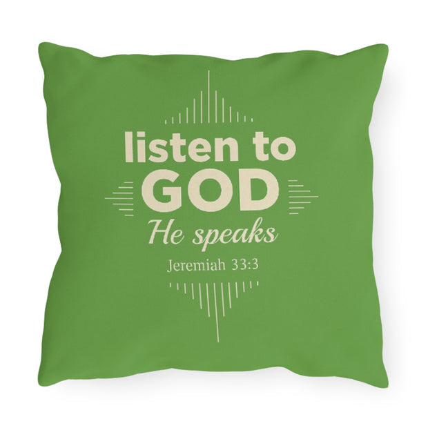 Talk To God Outdoor Pillows