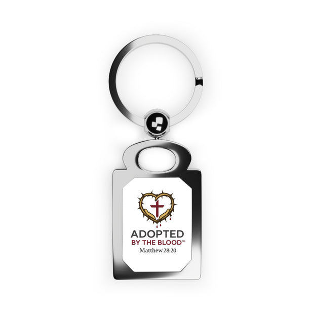 Adopted Rectangle Photo Keyring