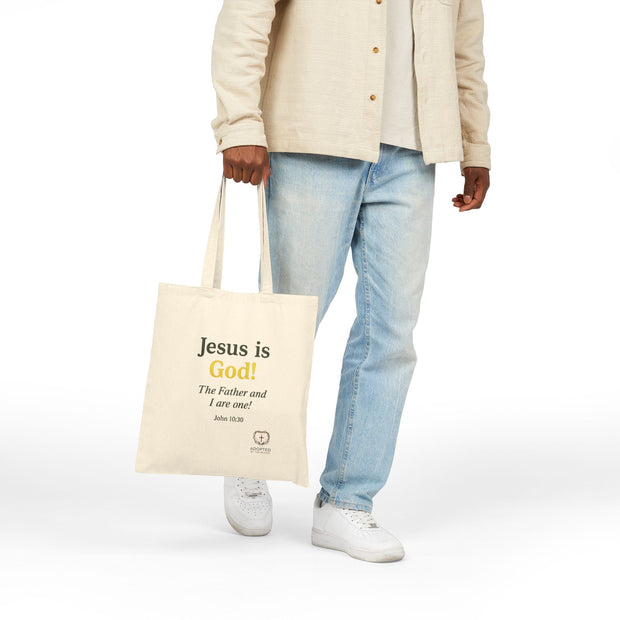 Jesus Is God Cotton Canvas Tote Bag