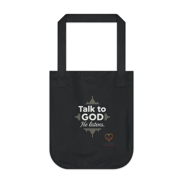 Talk To God Organic Canvas Tote Bag