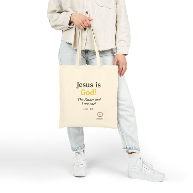 Jesus Is God Cotton Canvas Tote Bag