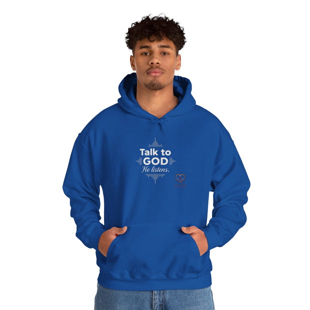 Talk To God Unisex Heavy Blend™ Hooded Sweatshirt