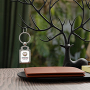 Adopted Rectangle Photo Keyring
