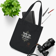 Talk To God Organic Canvas Tote Bag