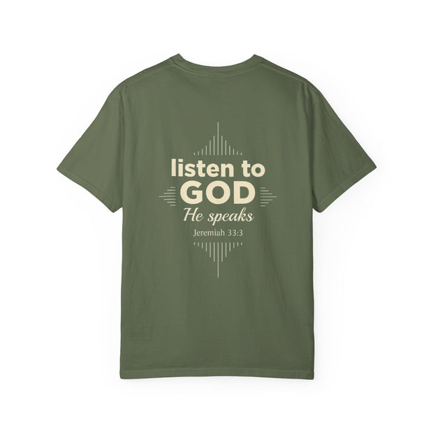 Talk To God Unisex Garment-Dyed T-shirt