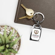Adopted Rectangle Photo Keyring