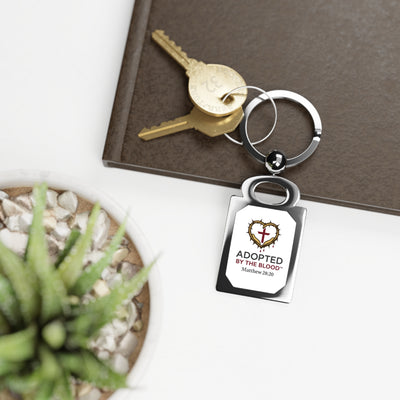 Adopted Rectangle Photo Keyring