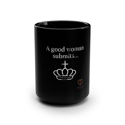 The Faithful Woman Black Mug, 15oz