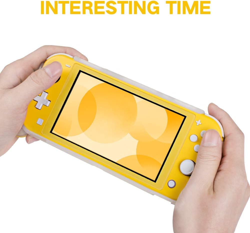 Protective Case for Switch Lite, Grip Case Cover for Switch Lite, Grip Cover in Silicone with Anti-Scratch and Shock-Absorption Soft TPU (Grip Case, Yellow)