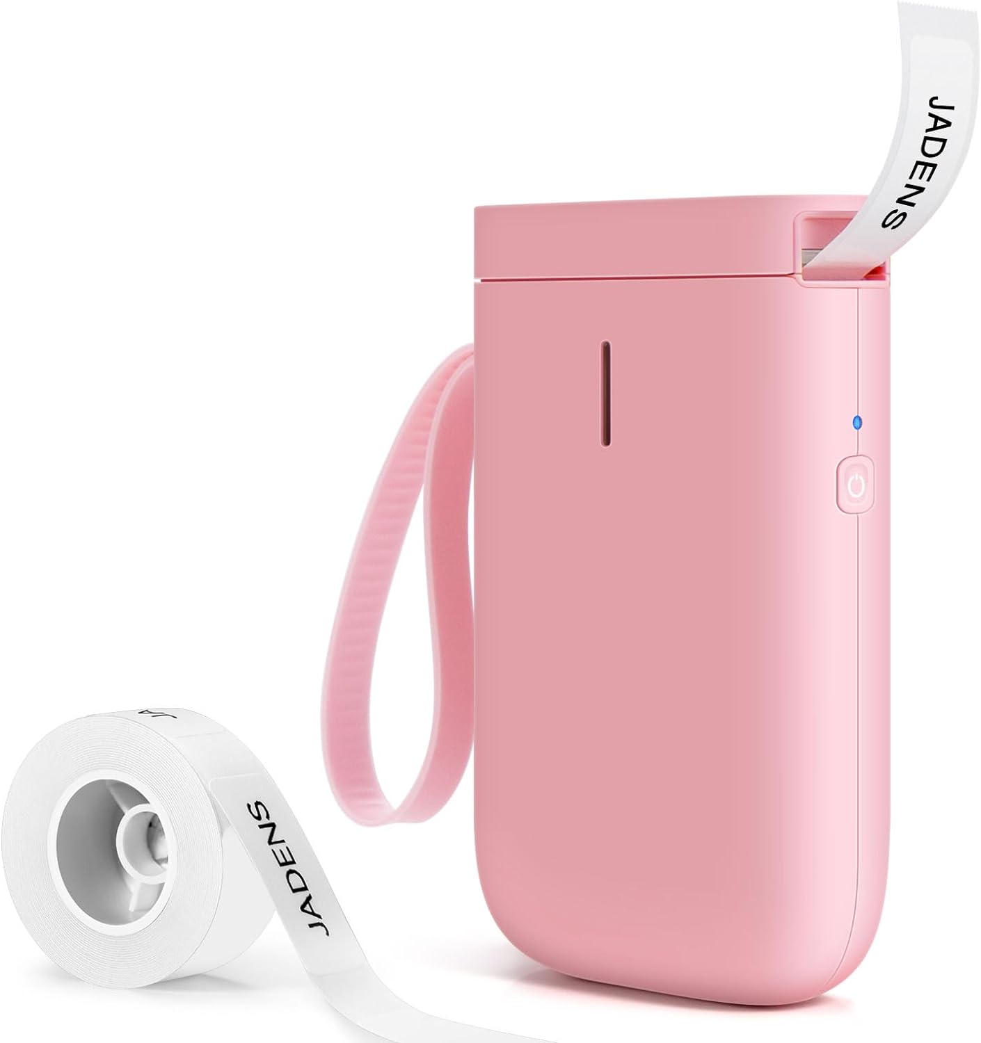 Label Maker Machine with Tape, Portable Bluetooth Label Printer for Storage, Light Pink