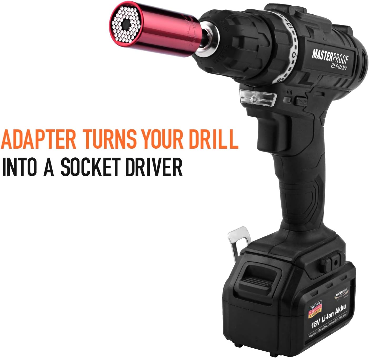 Super Universal Socket Tools Gifts for Men - Stocking Stuffers for Men, Mens Christmas Gifts, Cool Stuff Gadgets for Men Birthday Gifts for Dad Women Husband, Socket Set with Power Drill Adapter