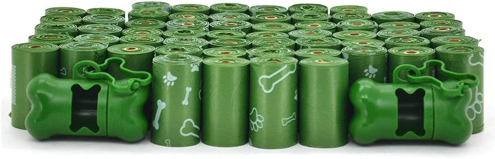 Dog Poop Bags for Waste Refuse Cleanup, Doggy Roll Replacements for Outdoor Puppy Walking and Travel, Leak Proof and Tear Resistant, Thick Plastic - Turquoise, 360 Bags