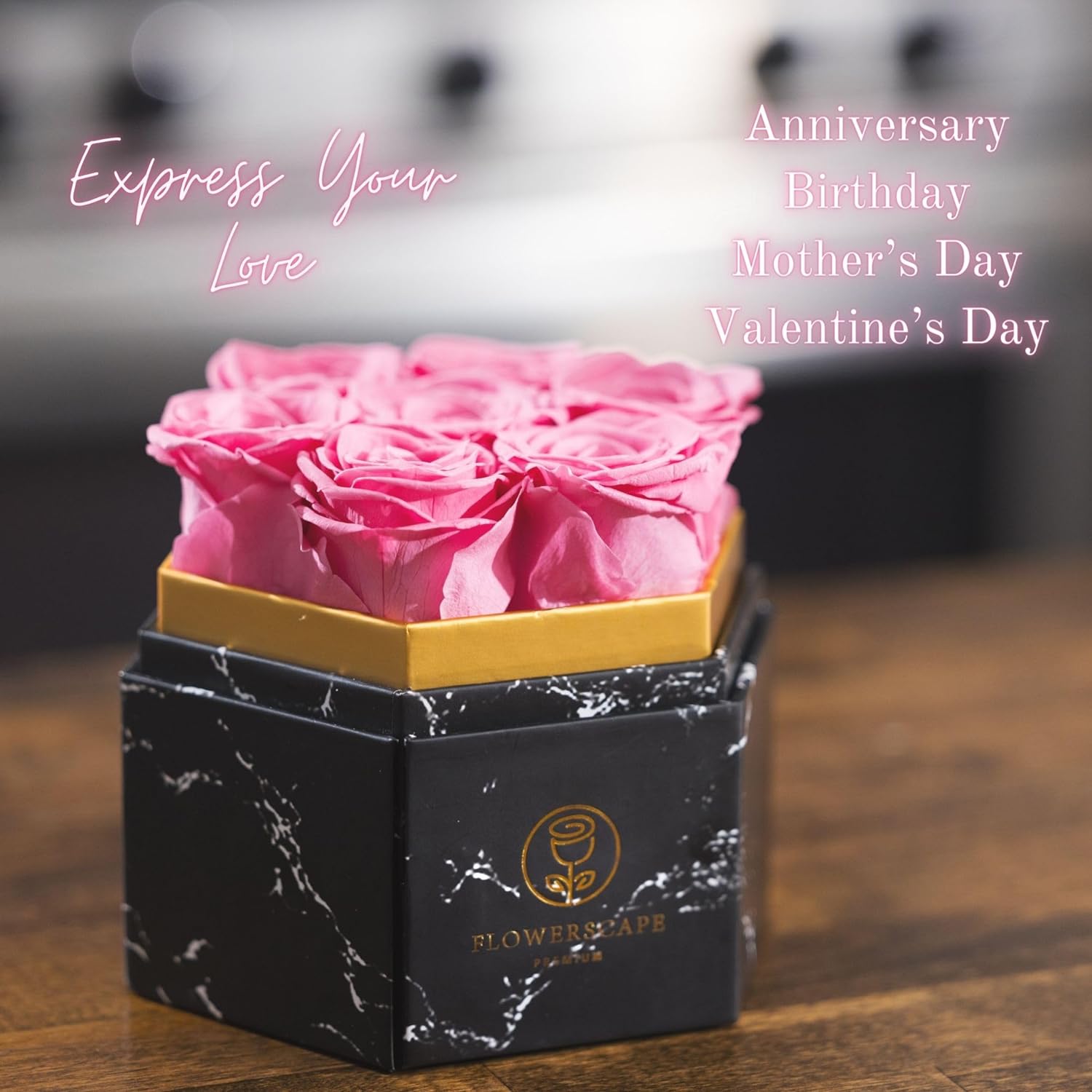 7 Forever Rose Valentines Day - Birthday Gifts for Mom and for Her Anniversary - Eternal Rose Box - Real Preserved Roses Fresh Flowers Bouquet -Forever Flowers for Delivery Prime