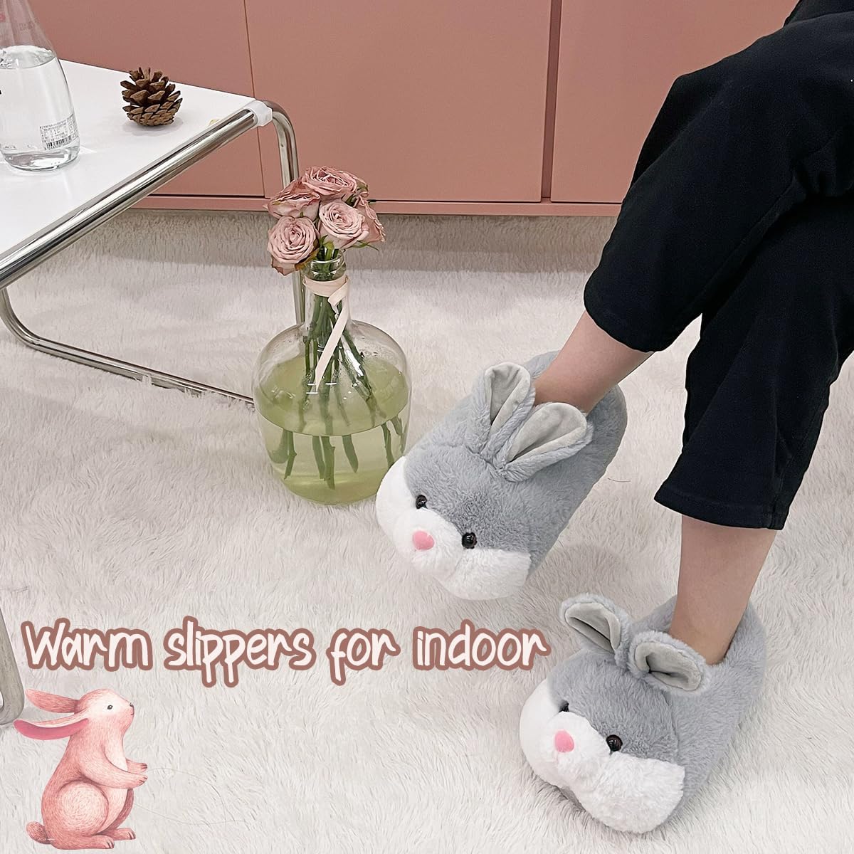 Classic Bunny Slippers for Women