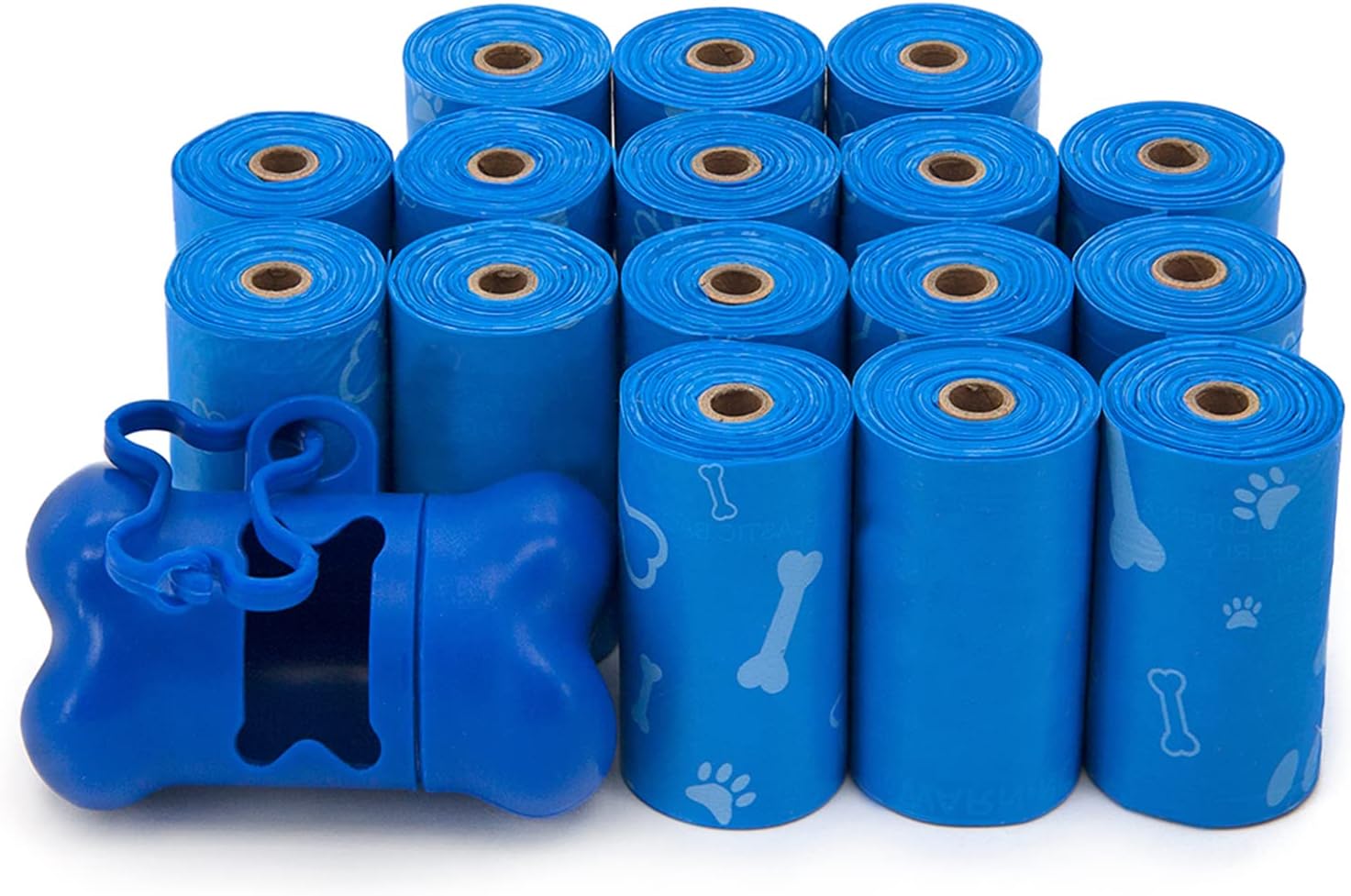 Dog Poop Bags for Waste Refuse Cleanup, Doggy Roll Replacements for Outdoor Puppy Walking and Travel, Leak Proof and Tear Resistant, Thick Plastic - Turquoise, 360 Bags
