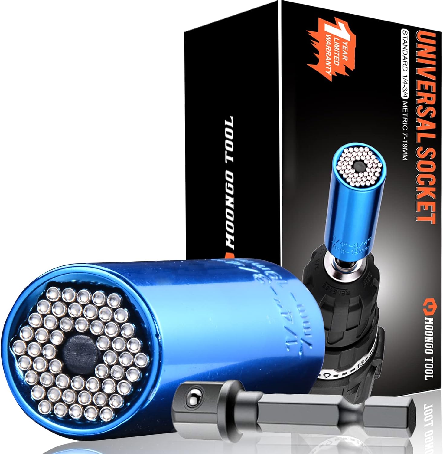Super Universal Socket Tools Gifts for Men - Stocking Stuffers for Men, Mens Christmas Gifts, Cool Stuff Gadgets for Men Birthday Gifts for Dad Women Husband, Socket Set with Power Drill Adapter