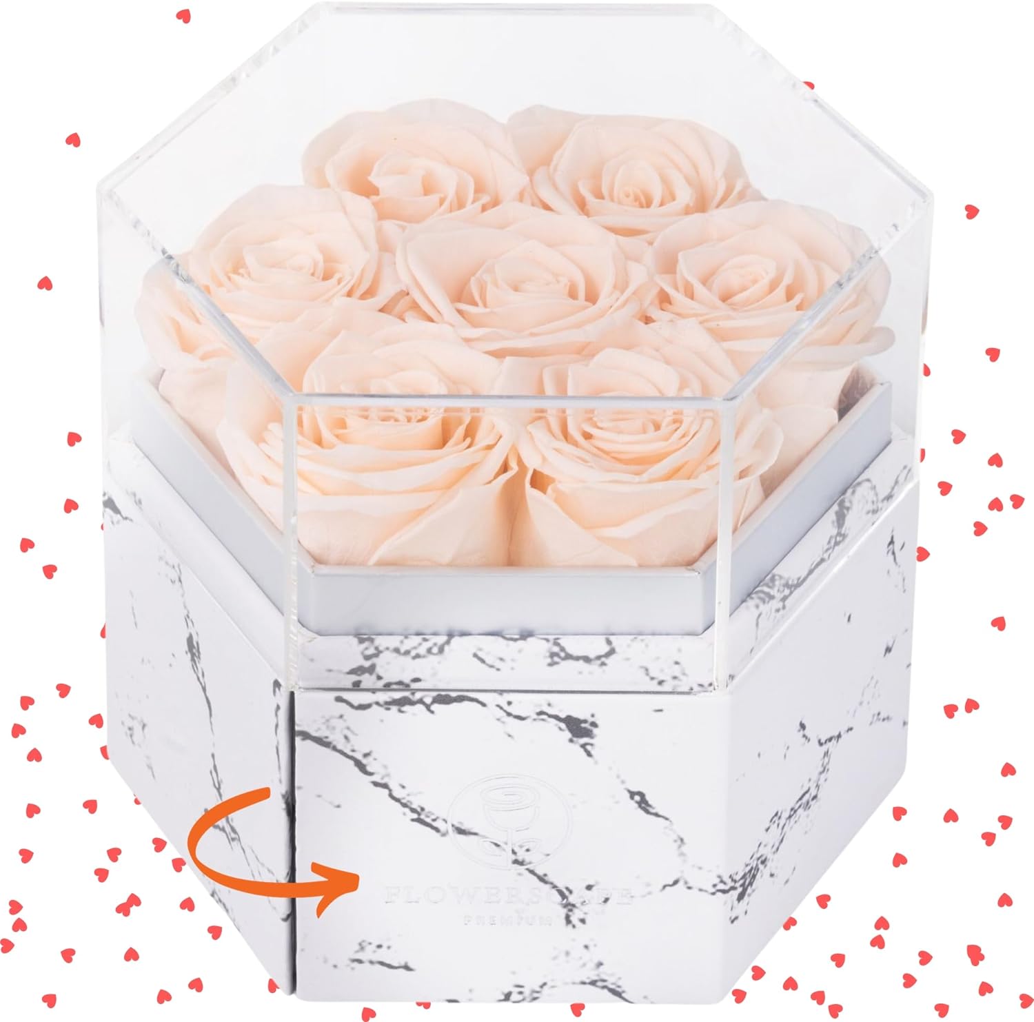 7 Forever Rose Valentines Day - Birthday Gifts for Mom and for Her Anniversary - Eternal Rose Box - Real Preserved Roses Fresh Flowers Bouquet -Forever Flowers for Delivery Prime