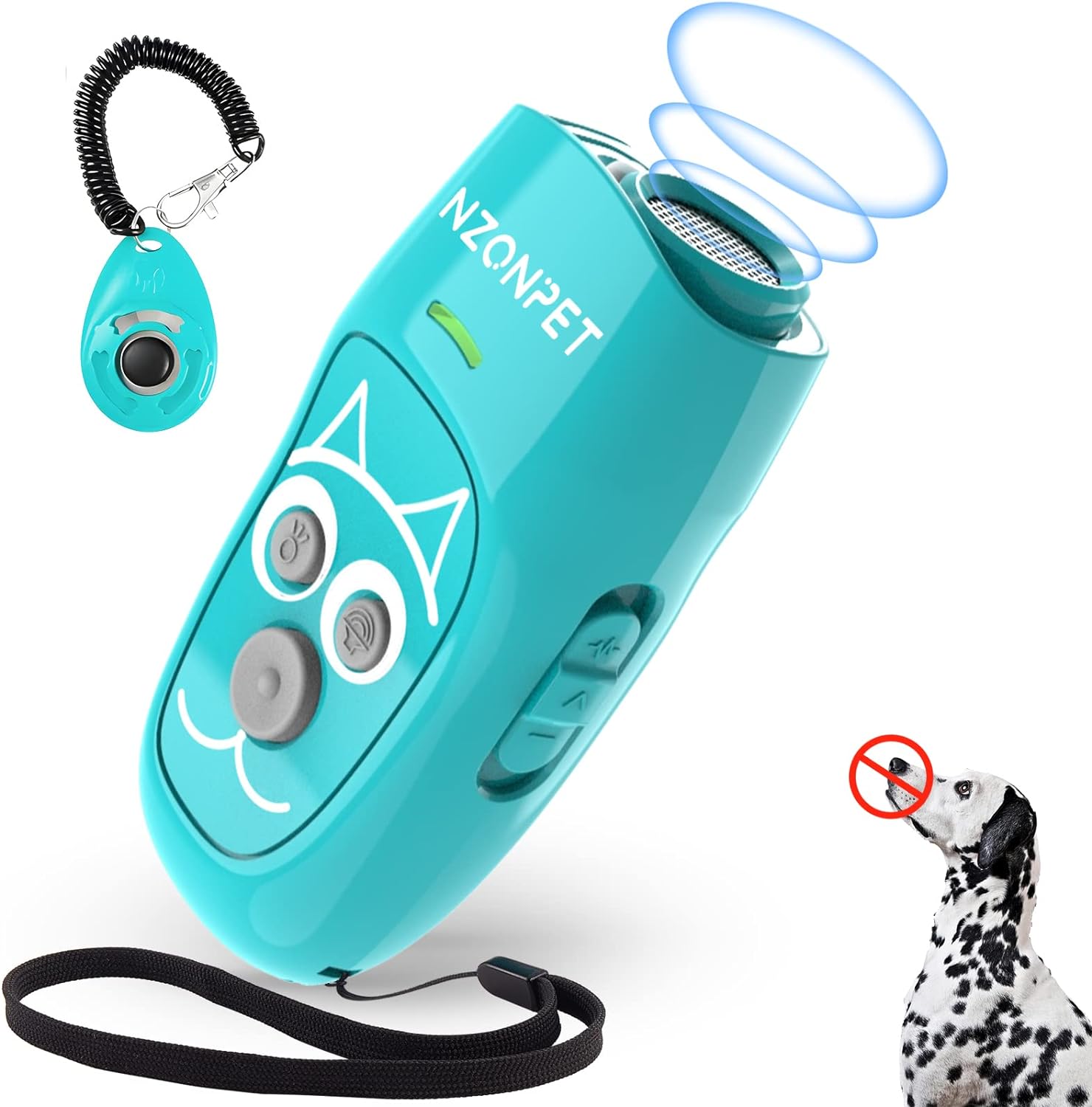 anti Barking Device, Ultrasonic Dog Barking Deterrent Devices, Rechargeable 3 Frequency Bark Control Device Effective Control Range of 16.4 Ft with LED Flashlight and Wrist Strap(Black)