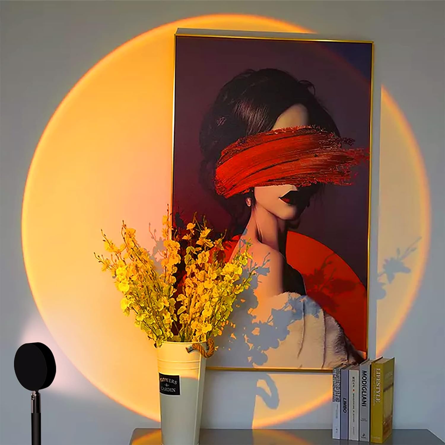 Sunset Lamp Projector, 180 Degree Rotation Sunset Projection Light Led Night Light Floor Lamp with USB Port,Sunset Lamps for Photography Party Bedroom Decor,Christmas Gifts for Women