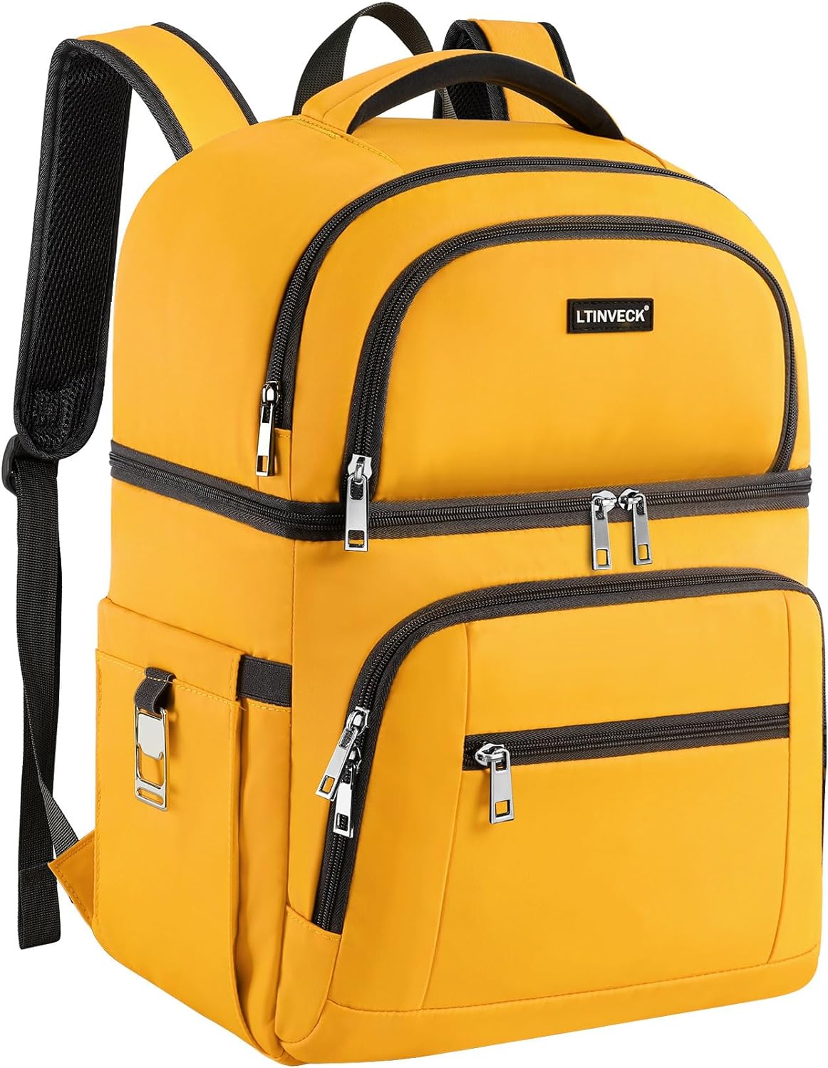 Cooler Backpack,30 Cans Insulated Backpack Cooler Leakproof Double Deck Cooler Bag for Men Women RFID Lunch Backpack